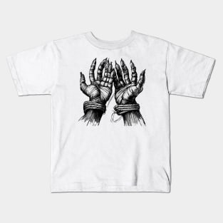 Hands made of ropes Kids T-Shirt